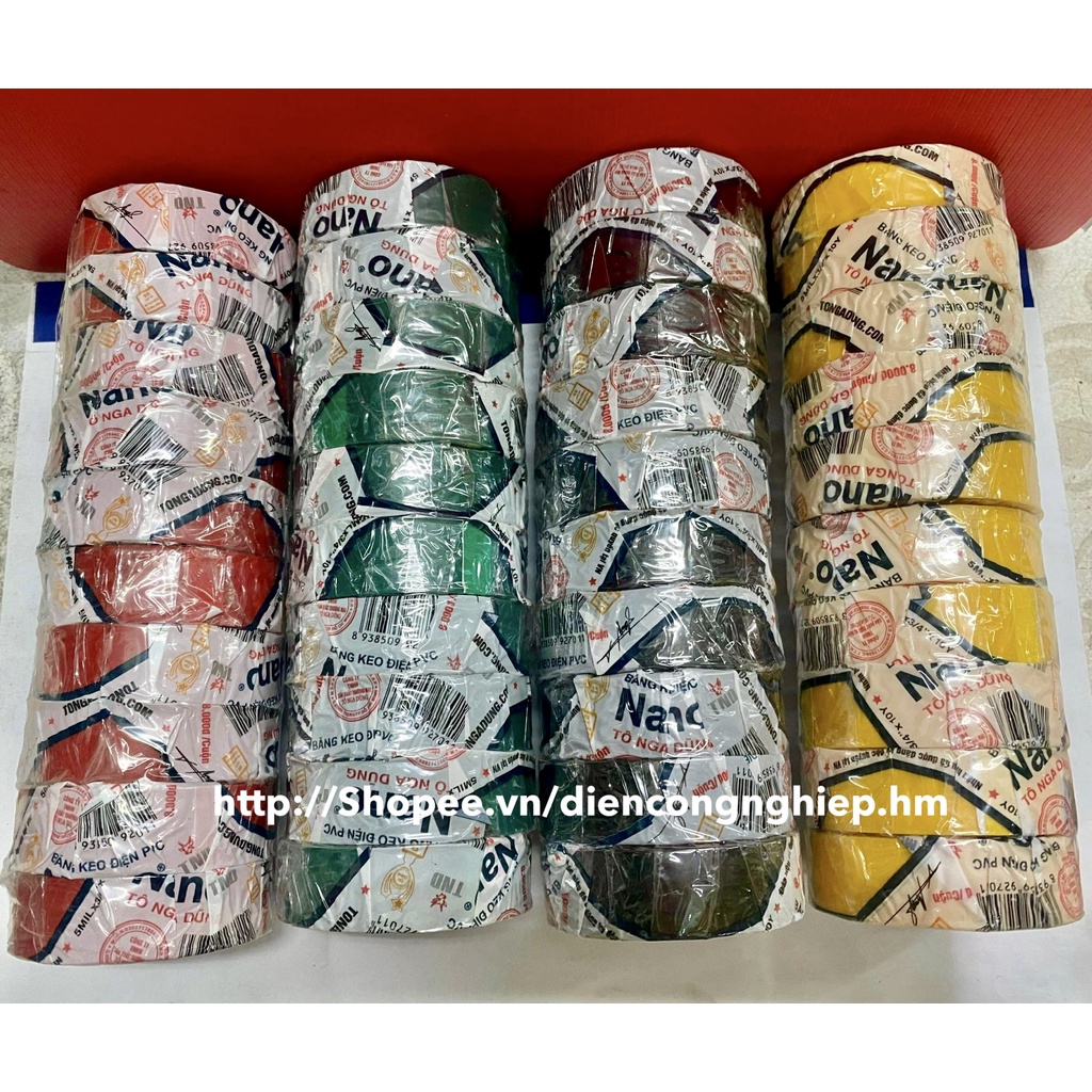 Băng keo băng dính Nano cách điện PVC Tô Nga Dũng cuộn nhỏ và lớn