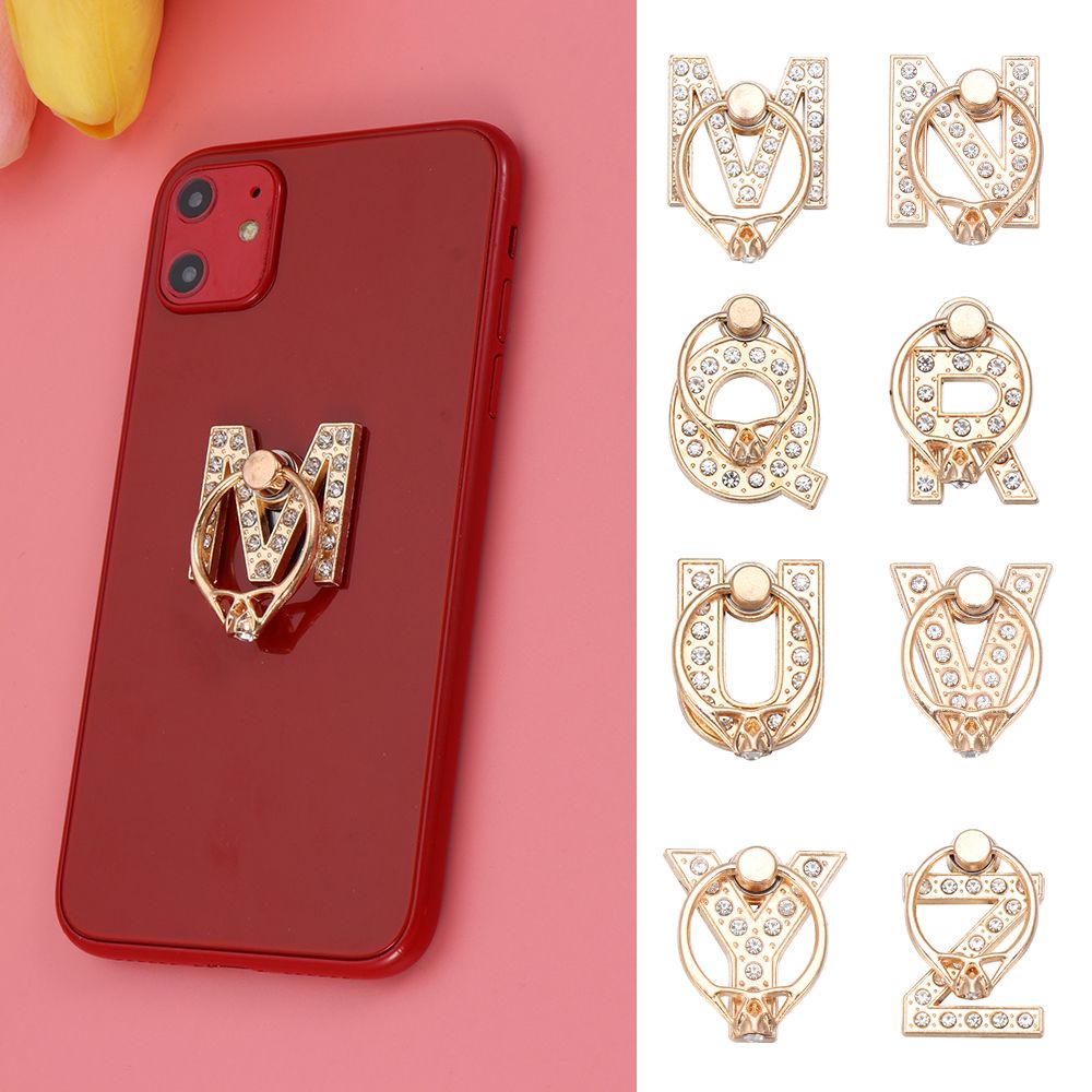Vòng nhẫn đỡ điện thoại siêu mỏng xoay 360 độ đính đá sang trọng đa năng