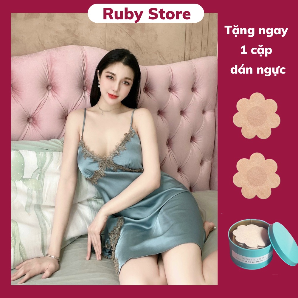 Váy Ngủ Nữ 2 Dây - Đầm Ngủ Lụa Satin CAO CẤP, SANG TRỌNG, QUYẾN RŨ - 6102