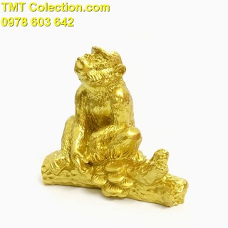 Tượng con khỉ vàng, chất liệu nhựa, màu vàng - sp005237