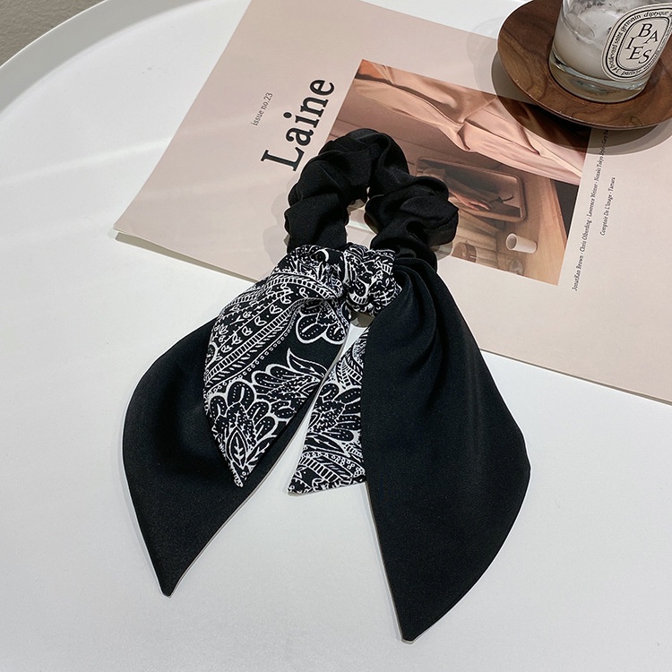 Dây Cột Tóc Cao Su Co Giãn Phối Ruy Băng Thời Trang Cho Nữ