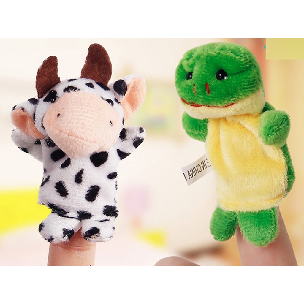 Bộ Thú Rối 10 Con Xỏ Ngón Tay Bằng Vải Cho Bé