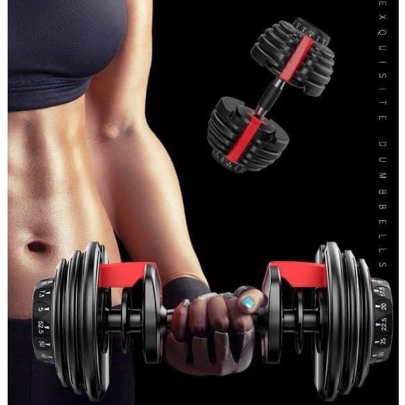 Tạ tay Bowflex 552 gồm 1 quả tạ điều chỉnh từ 2,2 đến 24kg