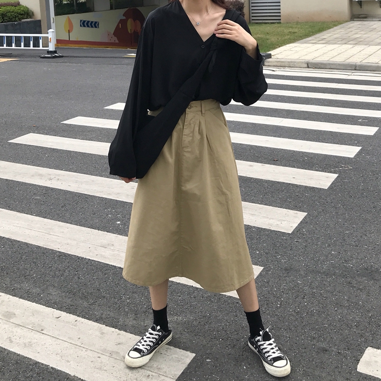 Chân Váy Chữ A Trơn Màu Xinh Xắn Dành Cho Nữ 27125 | BigBuy360 - bigbuy360.vn