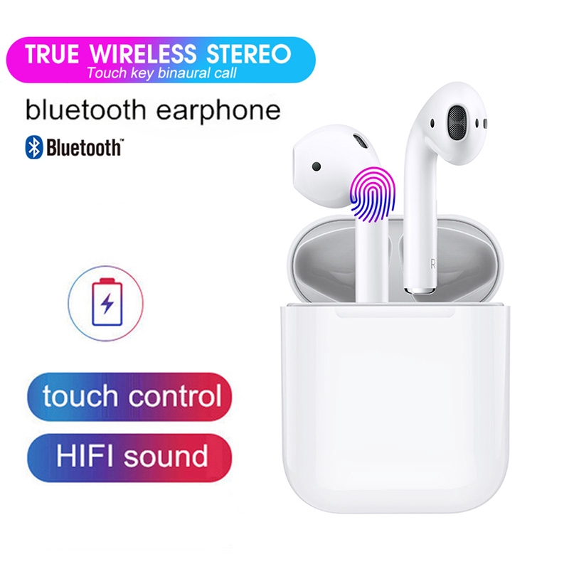 Tai nghe thời trang Tai nghe không dây thế hệ thứ 2 TWS Bluetooth5.0 Tai nghe 1: 1 Kích thước Tai nghe âm thanh nổi HiFi Bass không dây thực sự