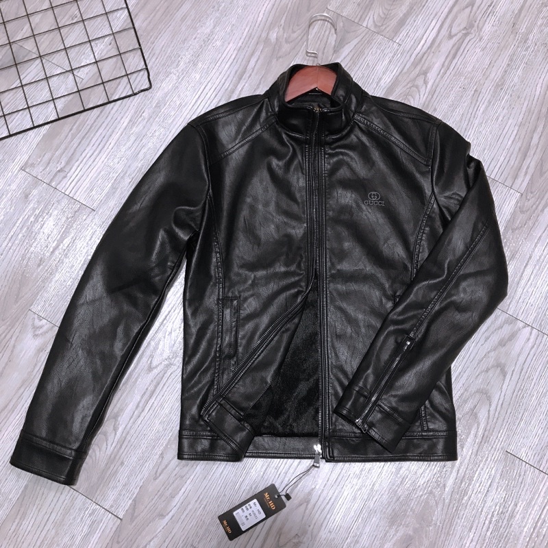 Áo Khoác Da Nam  Lót Lông cực ấm- Bảo hành chất da 2 năm không Bong Tróc - Áo khoác da lộn nam 98