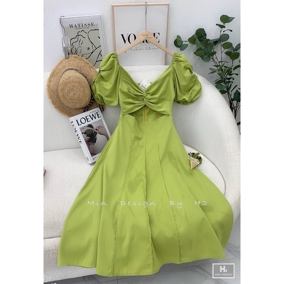 Váy maxi thô tay bồng cut out siêu độc lạ, màu sang tôn da_ảnh thật | BigBuy360 - bigbuy360.vn