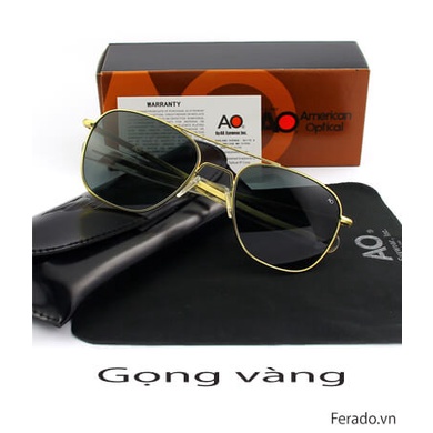 Mắt kính nam ao pilot gọng kim loại tròng thủy ting phân cực