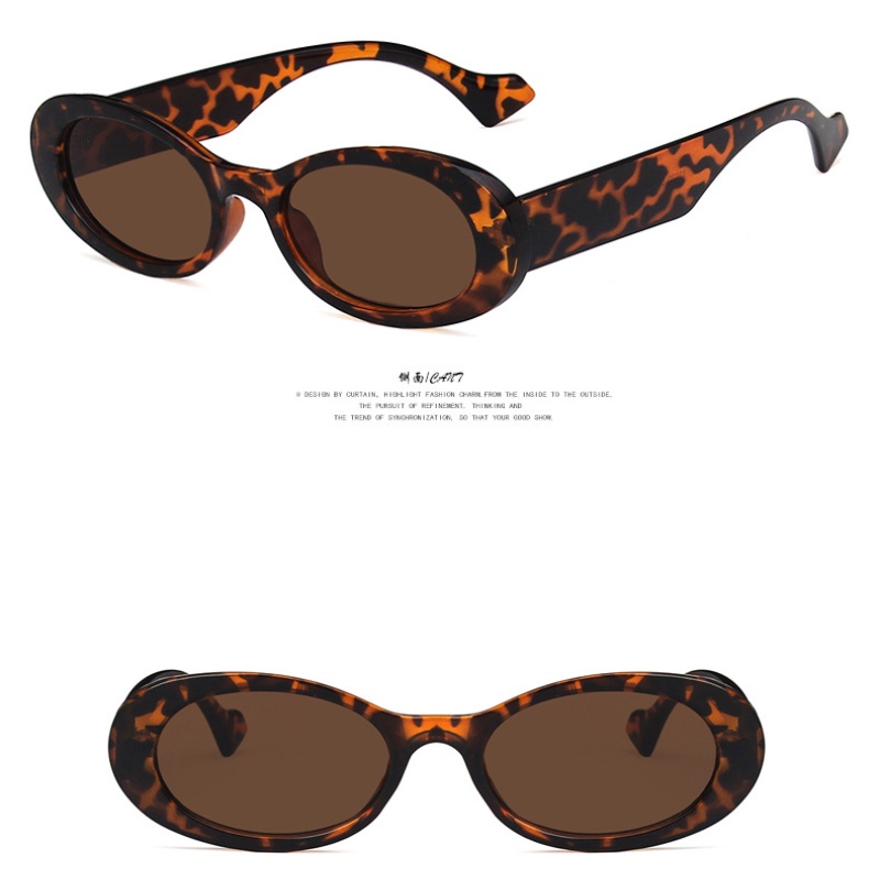 Kính mát gọng oval phong cách phương Tây thời trang cho nam và nữ