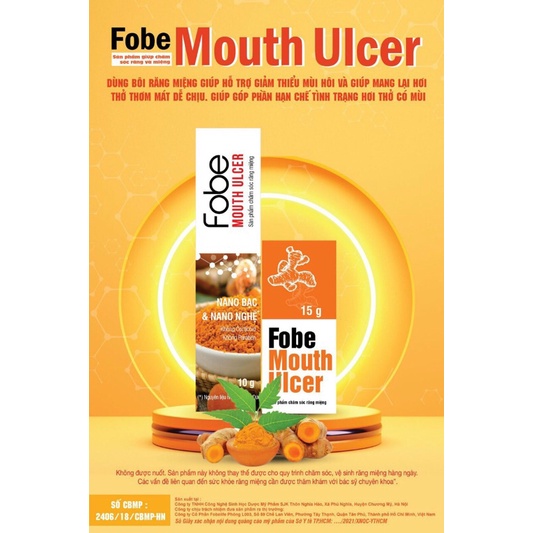 Gel nhiệt miệng Fobe Mouth (Fobe Mouth Ulcer – Gel nhiệt miệng)