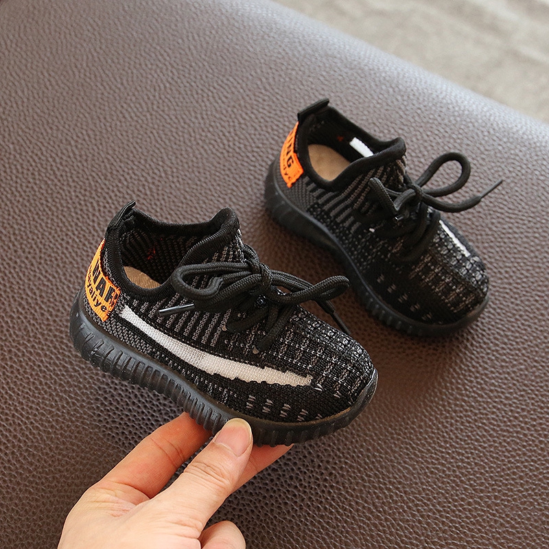 Giày Sneaker Dệt Kim Thoáng Khí Chất Lượng Cao Dành Cho Bé Size 22-33