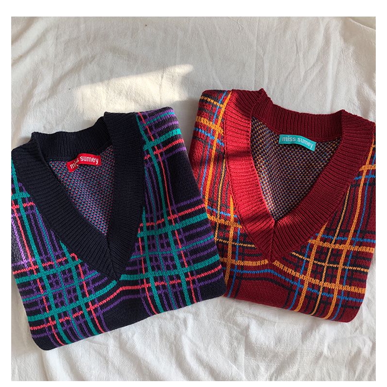 Áo Khoác Len Không Tay Cổ Chữ V Form Rộng Thời Trang Mùa Đông 5902 Phong Cách Nhật Bản | BigBuy360 - bigbuy360.vn