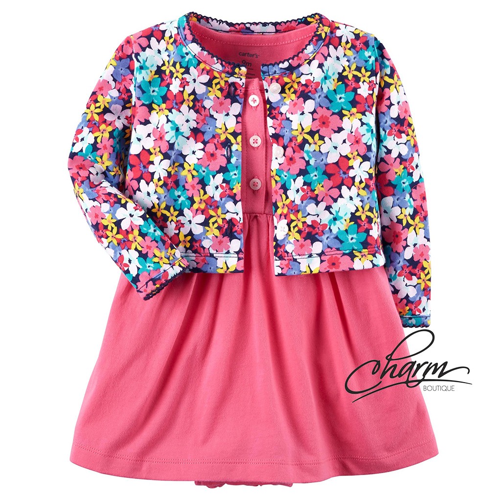 Váy Cho Bé Gái, Đầm Bé Gái Thun CARTER'S Chính Hãng