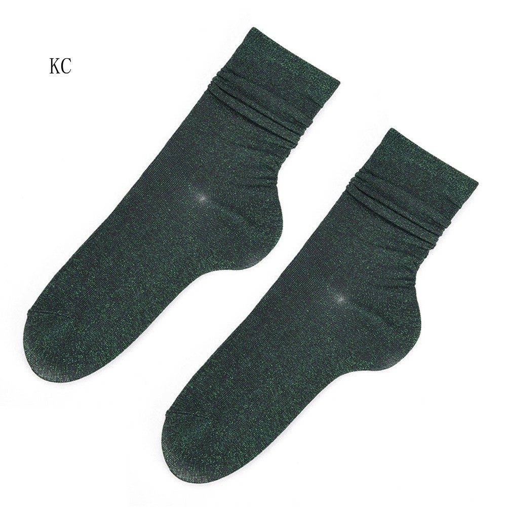❣Fashion Women Glitter Shiny Socks Autumn Winter Solid Color Casual Socks Gift | BigBuy360 - bigbuy360.vn