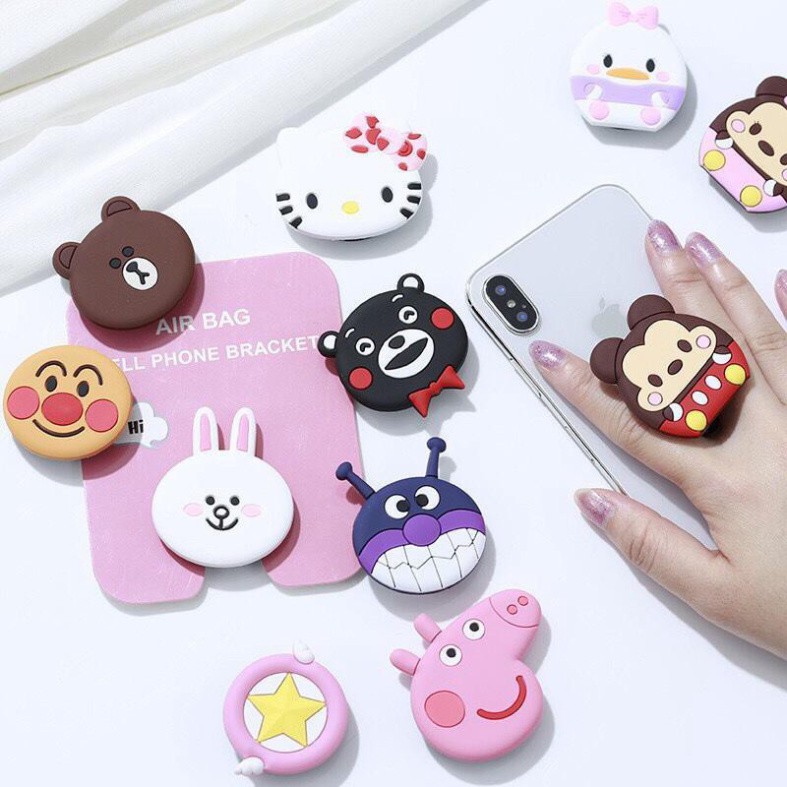 Giá Đỡ Chống Lưng - Phụ Kiện Điện Thoại Cầm Tay - popsocket Dán Mặt Lưng Quấn Tai Nghe - La mode