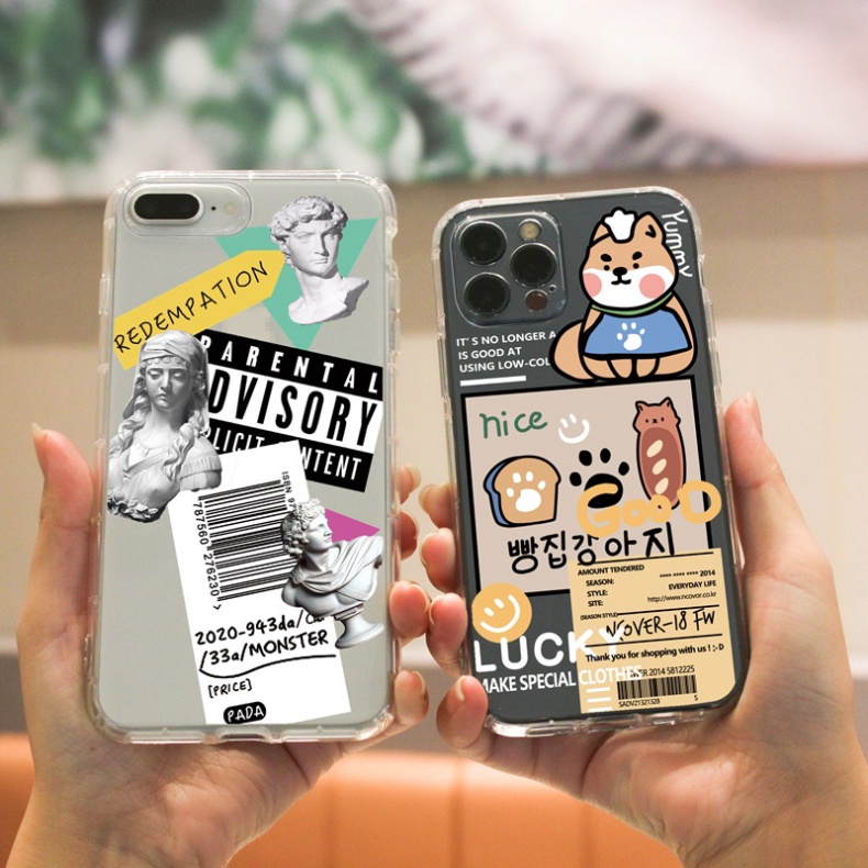 Ốp lưng iphone 6, 6s plus, 7 8 Plus, X, XS, XR, XSMAX, 11, 12, 13 PROMAX TRONG SUỐT TRỪU TƯỢNG 2061 PKVN