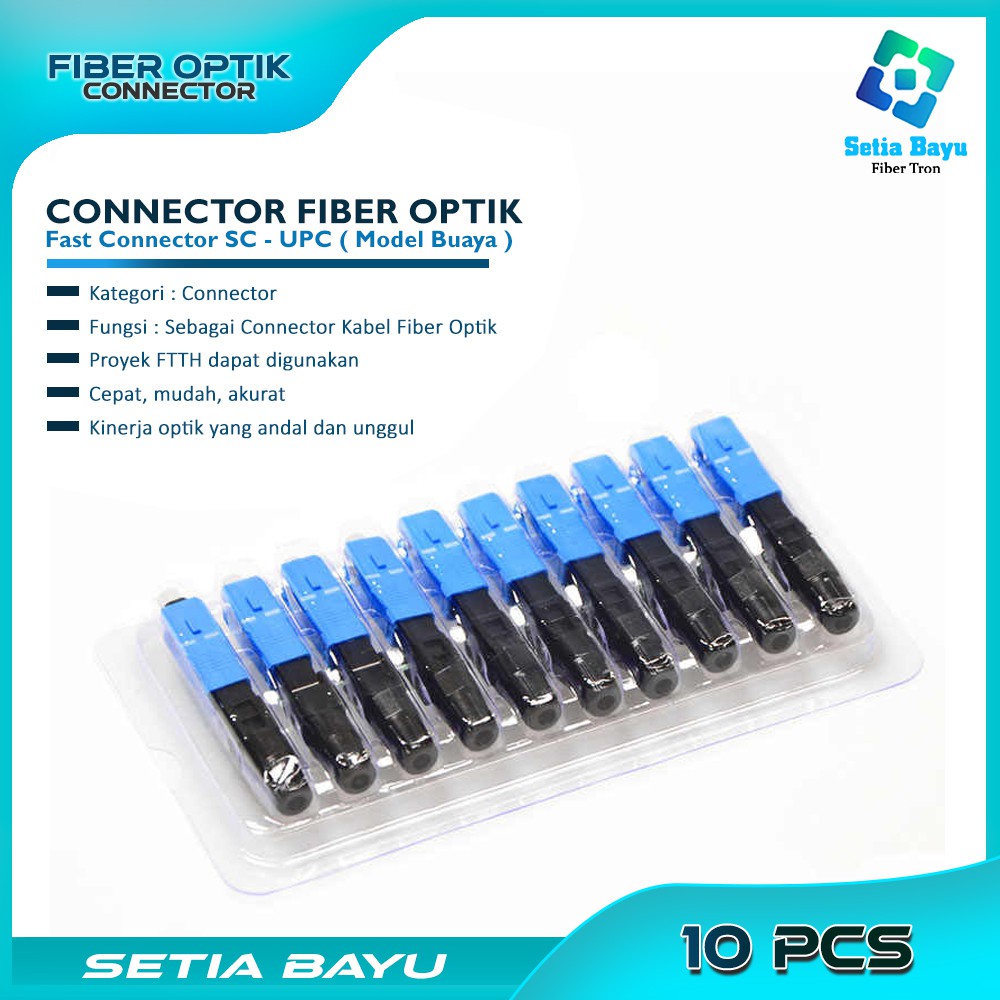 Set 10 đầu nối cáp quang SC UPC