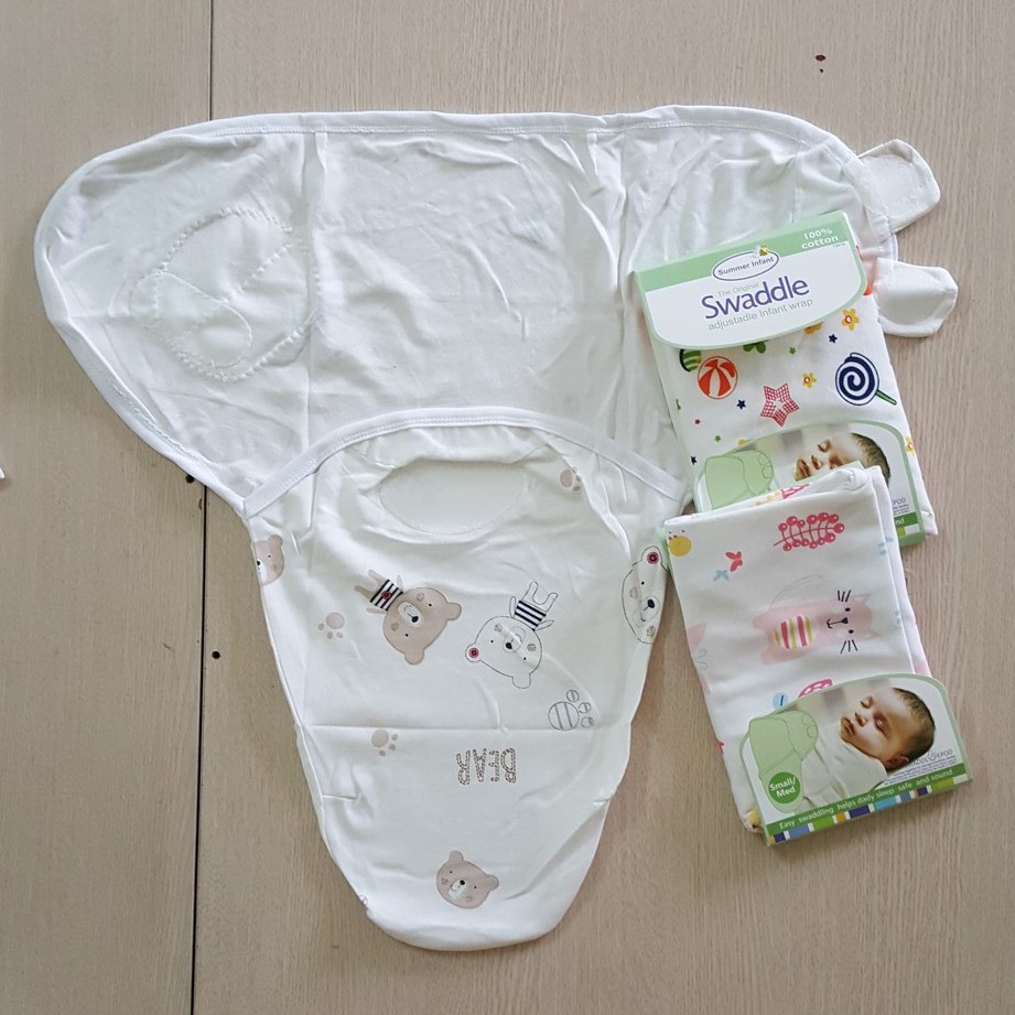  Ủ kén cotton in hình dễ thương cho bé trai bé gái- Tặng yếm tam giác