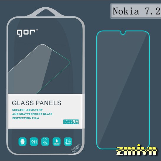 Bộ 2 kính Cường Lực Nokia 7.2 chính hãng GOR loại không full màn hình