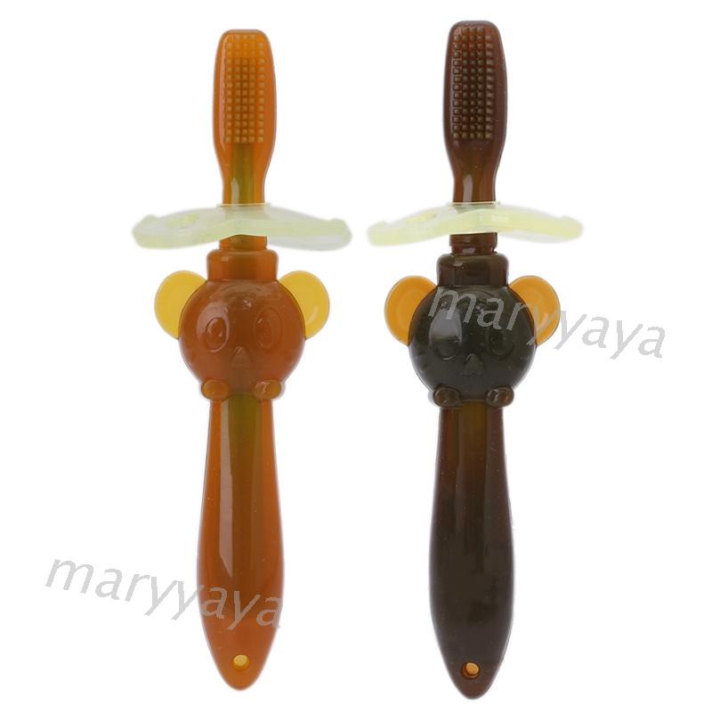 Bàn chải đánh răng chất liệu silicon mềm an toàn tiện dụng cho bé