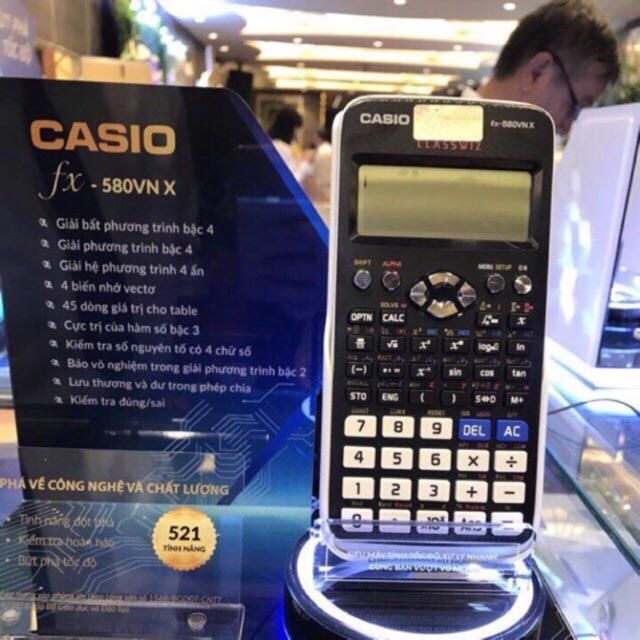 Máy Tính Casio 580VN X Phiên Bản 2018 - Ngôn Ngữ Tiếng Việt, 521 Tính Năng