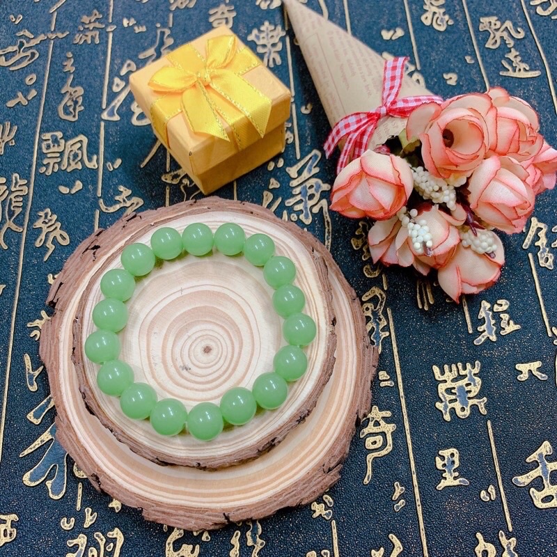 Chuỗi vòng tay đá xanh ngọc cao cấp 10ly
