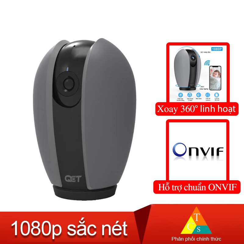 Camera IP xoay 360 ĐỘ QCT 1080P GEN2 Quốc Tế