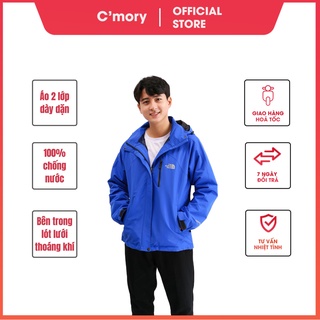 Áo khoác gió nam nữ C'mory 2 lớp vải dù Gore-Tex lót lưới thoáng mát chống nắng gió cản bụi V352