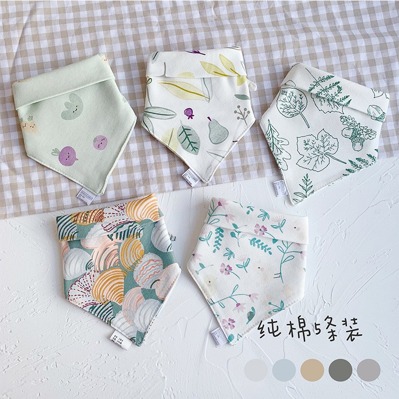 Yếm tam giác cotton CAO CẤP siêu mềm mịn cho bé 0-3 tuổi