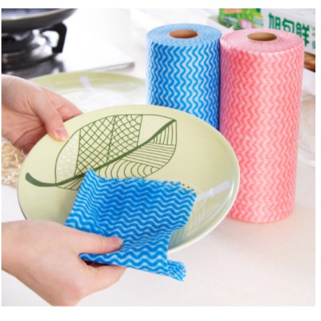 Cuộn Giấy Lau Đa Năng, Khăn lau bếp Vải Không Dệt đa năng tiện dụng