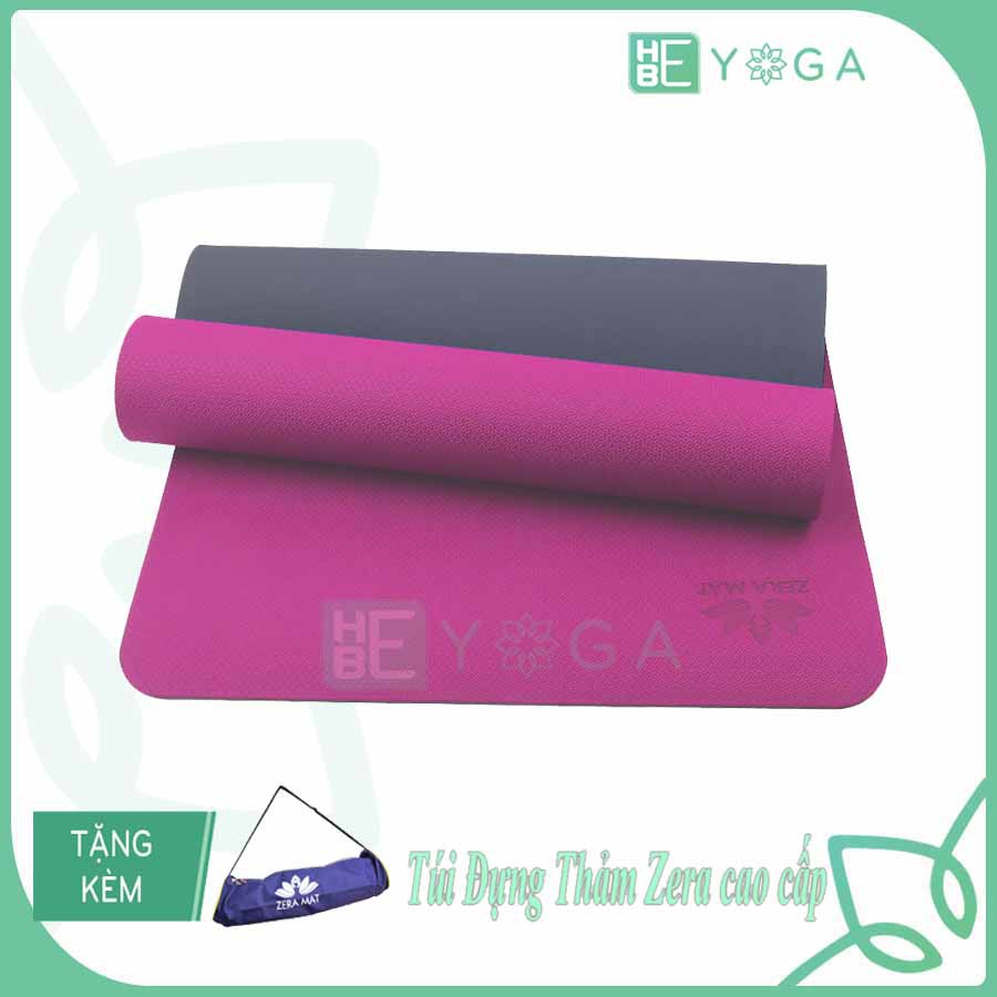 Thảm Yoga TPE 6mm 2 Lớp + Kèm Túi Đựng Cao Cấp Zera