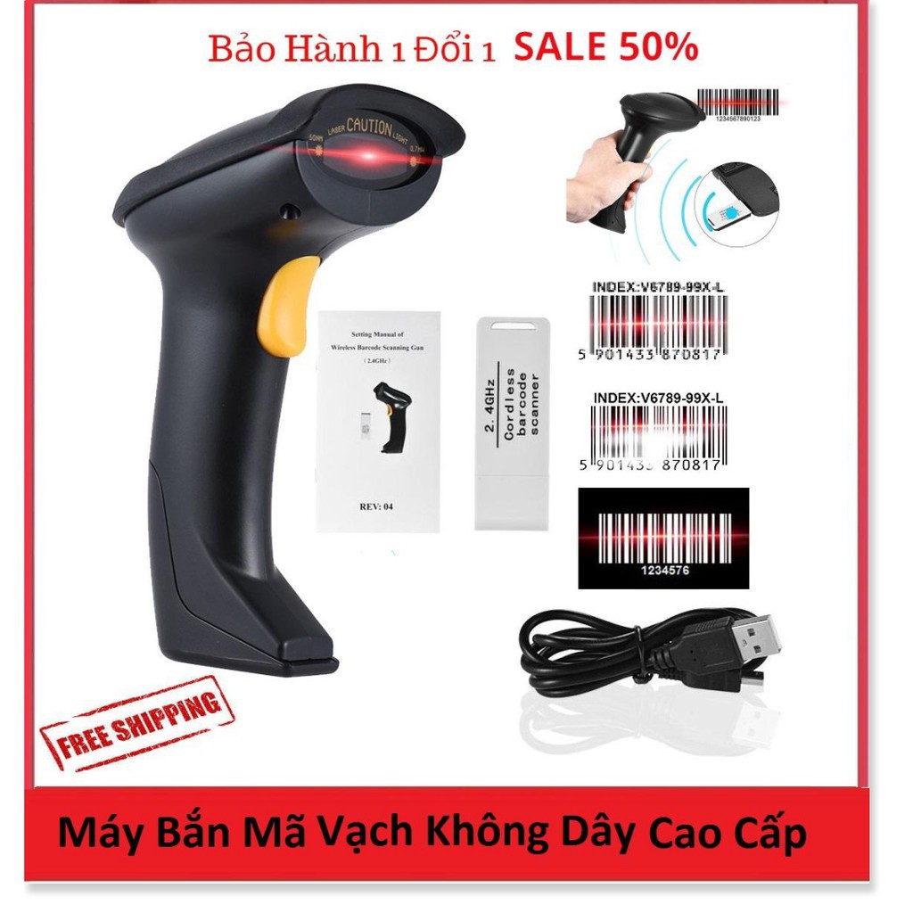 ⭐Máy Quét Mã Vạch ⭐ Đầu Đọc Mã Vạch ⭐ Súng Bắn Mã Vạch ... Wireless 2.4G Chất Lượng Cao ⭐ Bảo Hành 12 Tháng