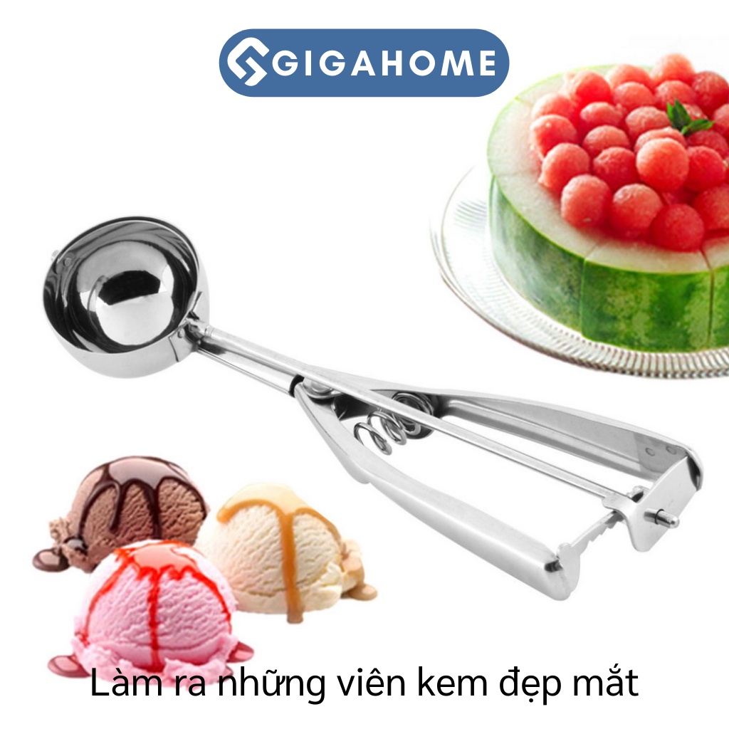 Dụng Cụ Muỗng Múc Xúc Kem Viên Tròn GIGAHOME Bằng Inox 5cm 9439