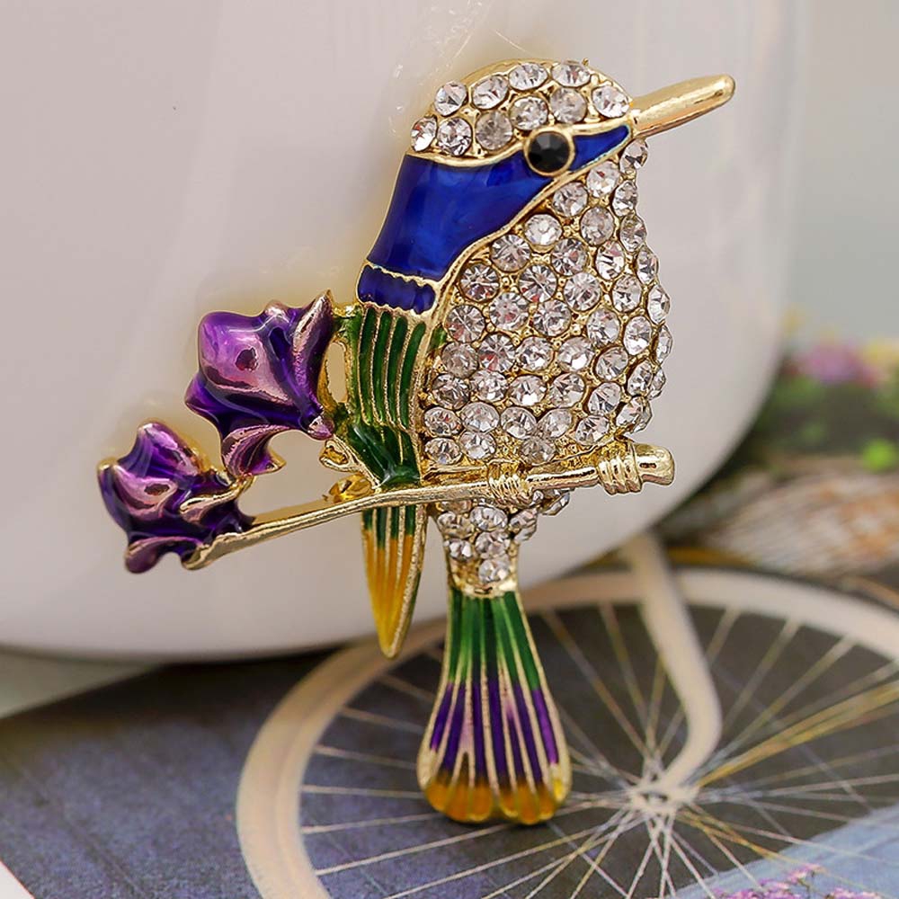 Ghim Cài Áo Hình Chim Đậu Cành Cây Ngộ Nghĩnh