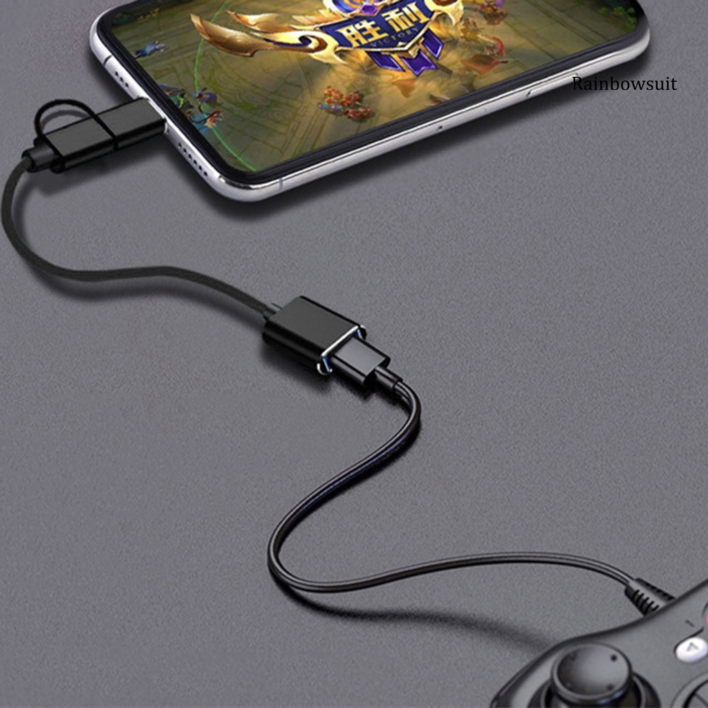 Dây Cáp Chuyển Đổi OTG 2 Trong 1 Micro USB Type-C Sang USB 3.0 OTG Cho Tay Cầm Chơi Game