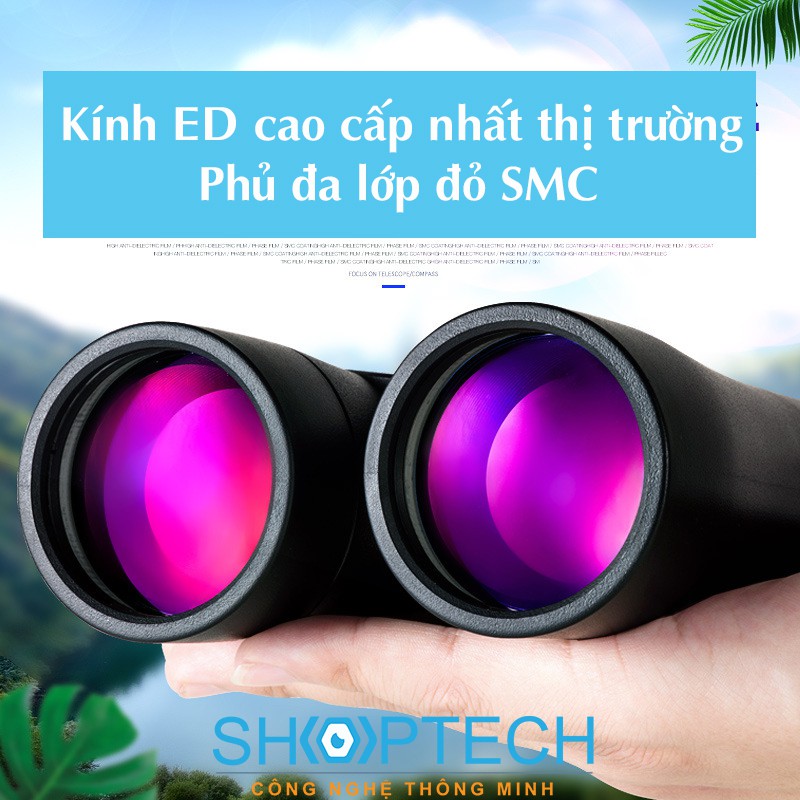 Ống nhòm cao cấp 2 mắt eyeskey 12x50 ED captor chính hãng quân sự  mini giá rẻ chuyên dụng săn ong du lịch