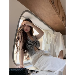 Áo crop top yếm thời trang nữ