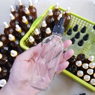 🎀CHAI THỦY TINH BÓP NÂU/TRẮNG 30ml/50ml/100ml🎀