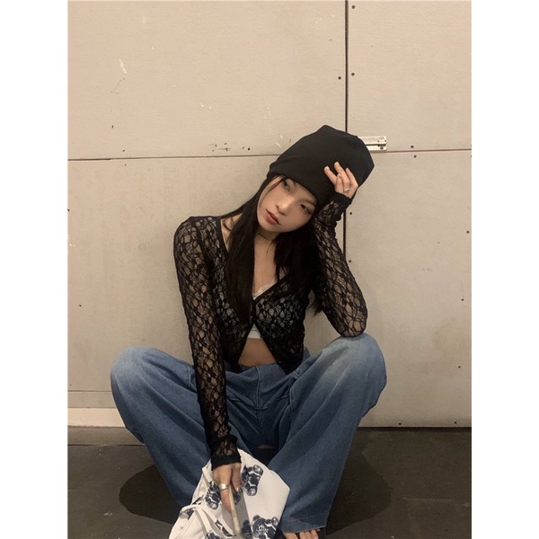 ÁO CARDIGAN REN MỎNG CO GIÃN