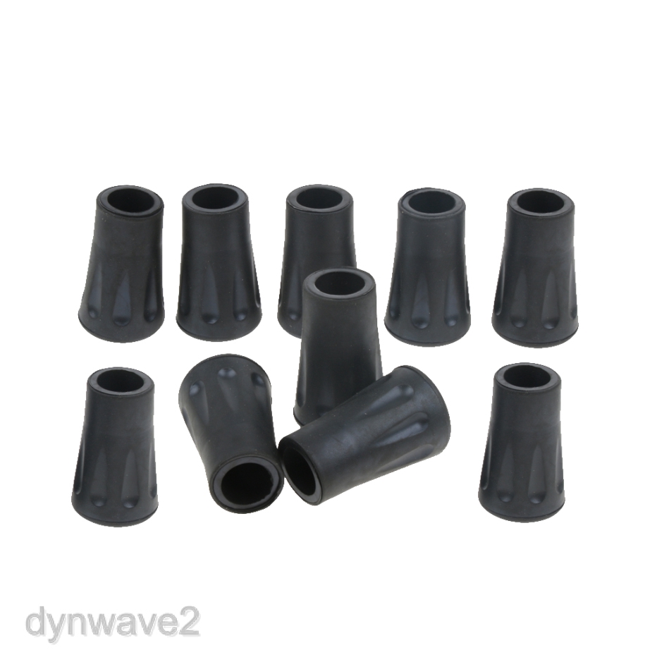 10x Hiking Trekking Pole Cane Walking Stick Crutches Replacement Rubber Tips