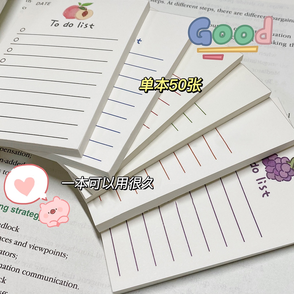 Set 50 Tờ Giấy Ghi Chú Hình Trái Cây Đáng Yêu