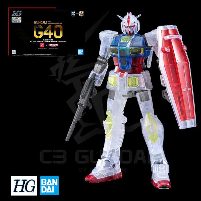 [BANDAI] HG 1/144 GUNDAM G40 INDUSTRIAL DESIGN VER CLEAR COLOR [GUNDAM EXPO]HGUC ĐỒ CHƠI MÔ HÌNH LẮP RÁP GUNPLA NHẬT BẢN