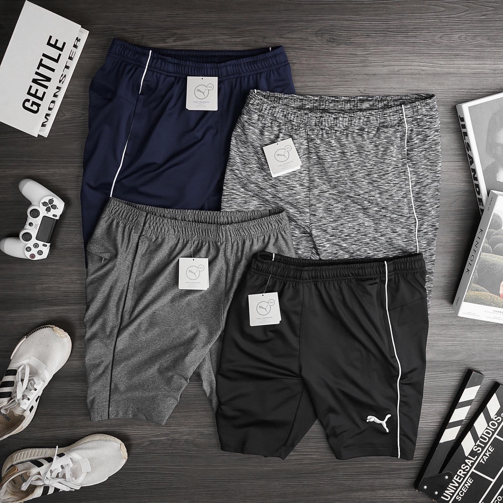 Quần đùi nam thể thao Puma mặc nhà vải cao cấp hàng VNXK mềm mịn thoáng mát ko nhắn QĐ001
