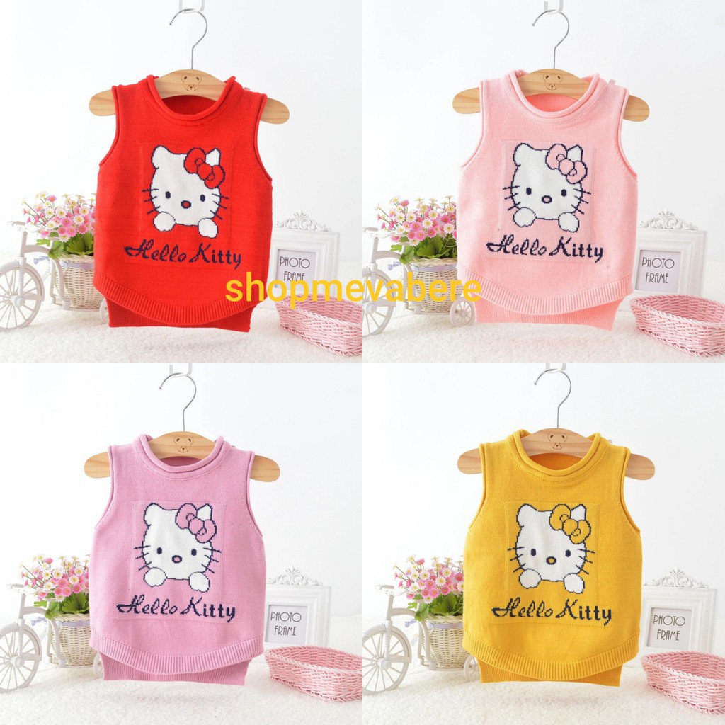 Áo Ghi Lê Len Mèo Hello Kitty đáng yêu cho bé trai và bé gái sơ sinh từ 9-18kg Mẫu hot nhất Thu Đông 2021 - 𝐆𝐇𝐈𝐋𝐄𝟎𝟕