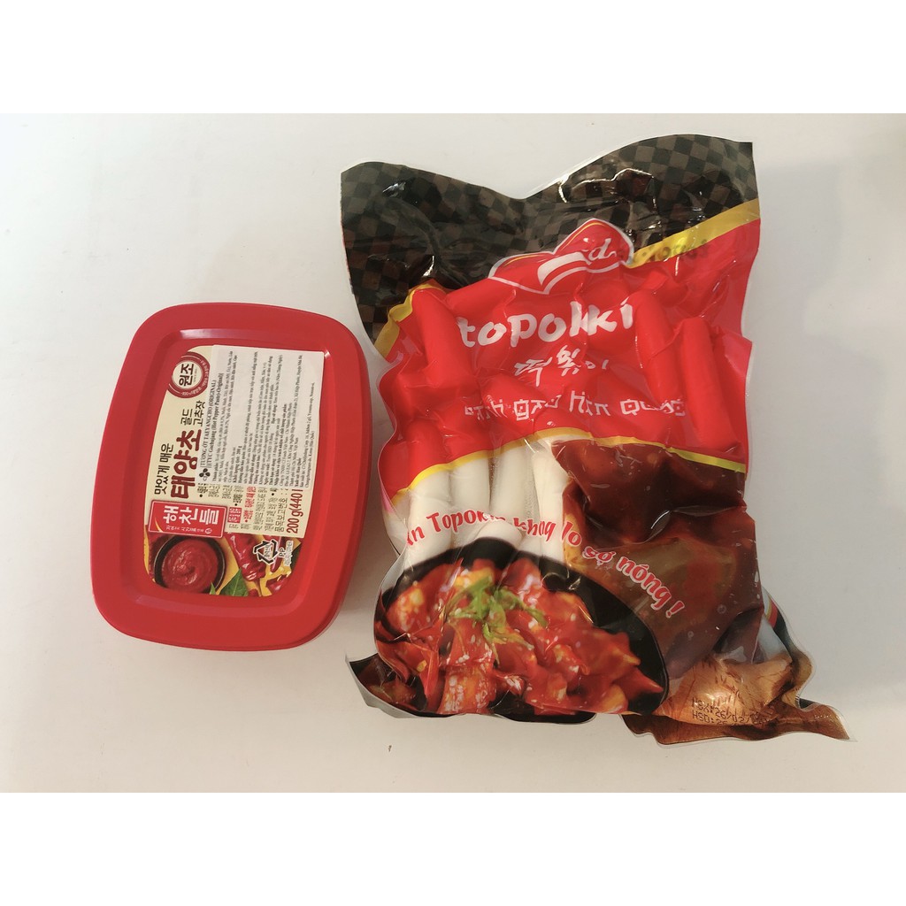 1kg bánh gạo Jofood kèm hộp tương Gochujang 200g Hàn Quốc