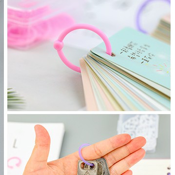 Hộp còng đóng gáy sổ/ album/ flashcard - Khoen tròn nhựa PE đóng gáy sổ có thể tháo rời 2 size tại Corgi Shop