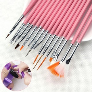 Cọ vẽ móng sét 15 cây , cọ vẽ nail
