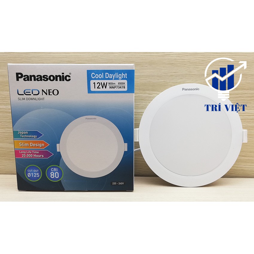 [ Cao cấp ]  COMBO 10 ĐÈN ÂM TRẦN PANASONIC TRÒN 12W NNP73478 – 3000K/4000K/6500K