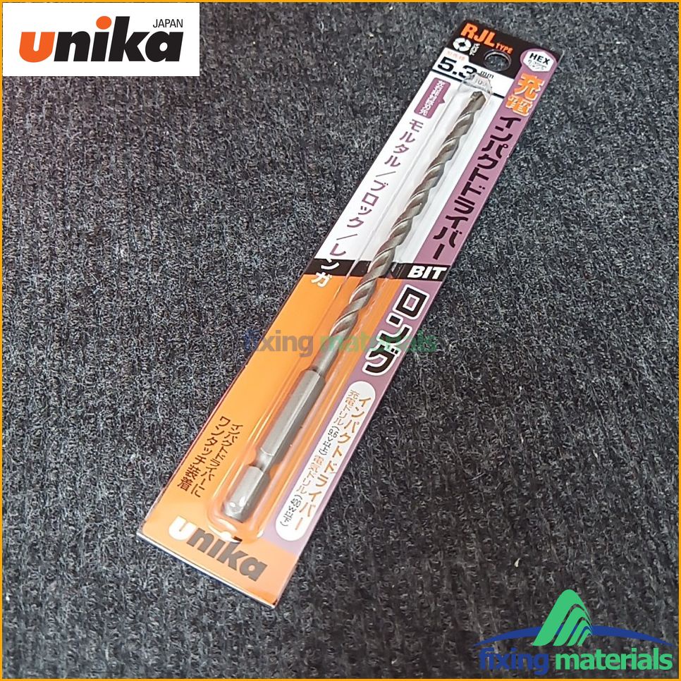 Mũi khoan Unika 5.3x150mm  chuyên dùng khoan mồi cho vít bê tông 6mm