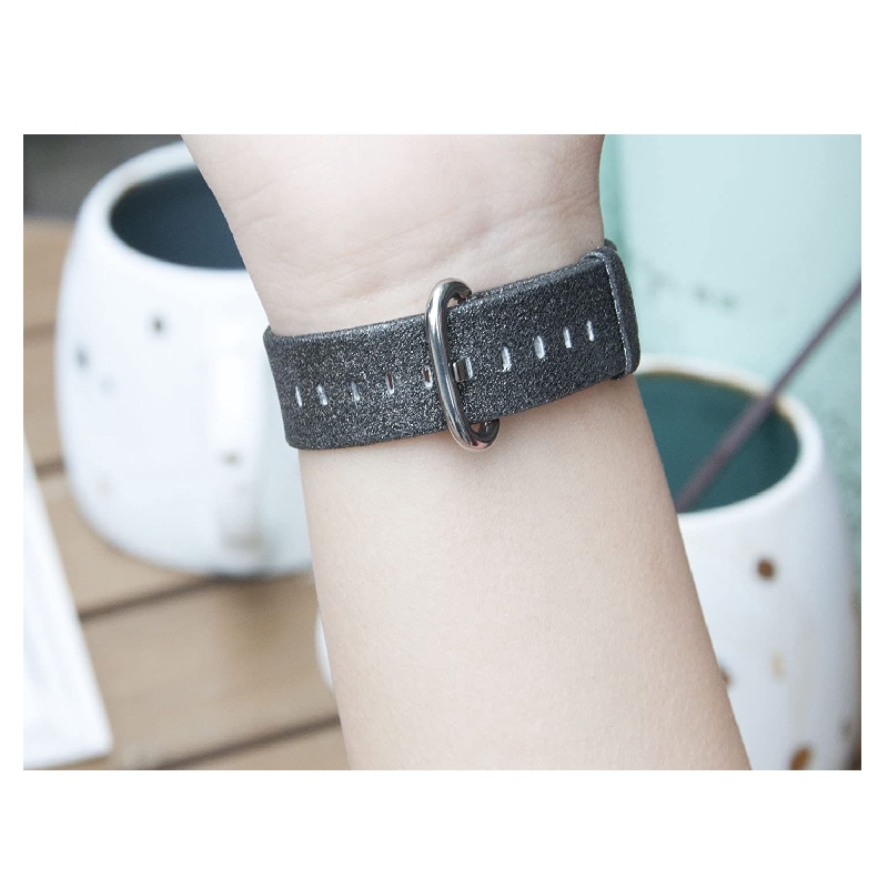 Dây Đeo Bằng Da Lấp Lánh Cho Đồng Hồ Thông Minh Samsung Galaxy 46mm